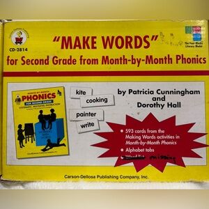 Pre-Loved Carson Dellosa "Make Words" Month-by-Month Phonics Card Set